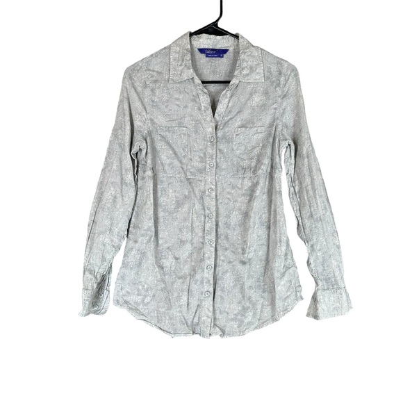 Miley Cyrus M Medium Snake Print Button Shirt Roll Tab Y2K Casual 100% Cotton - Picture 9 of 13